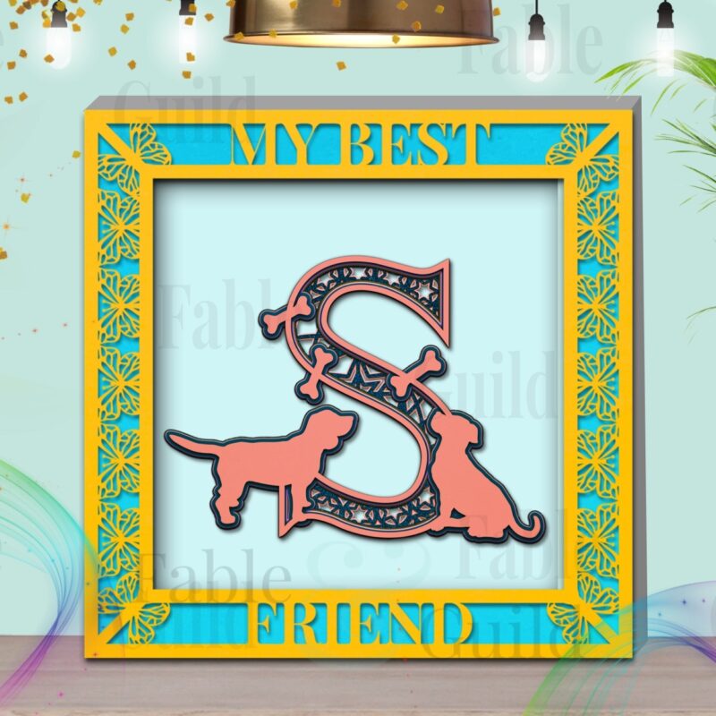 Diggles the Dog Alphabet Cut File Letter S