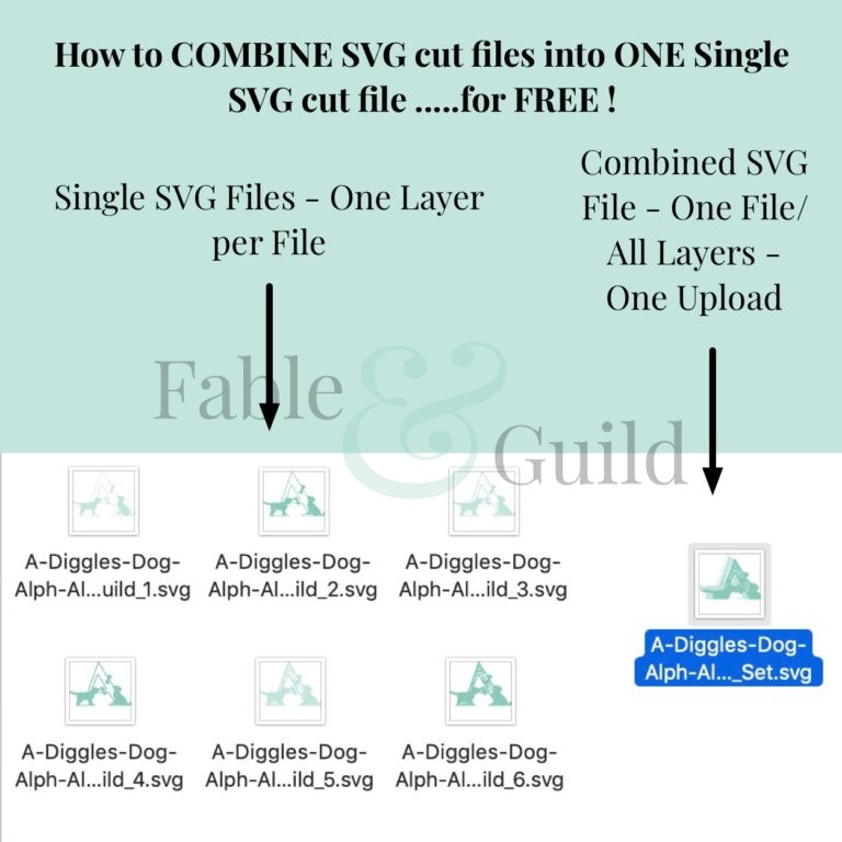 How to combine SVG cut files