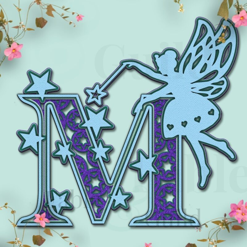 Fleur the Fairy Letter SVG Cut File M