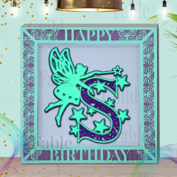 Layered SVG Cut File Fairy Letter S