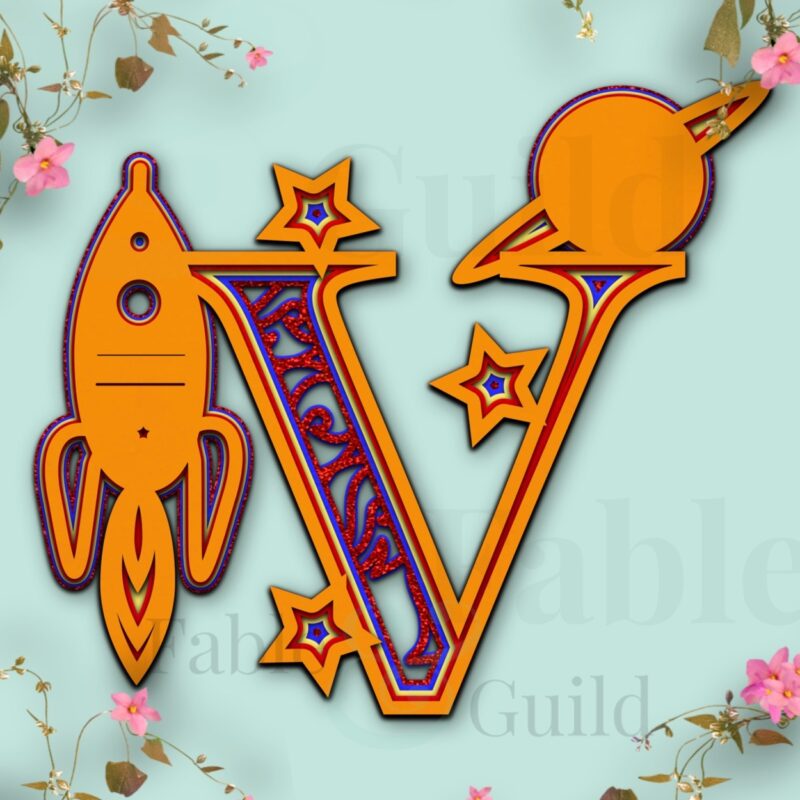 Starship 123 is a Space Rocket letter SVG V