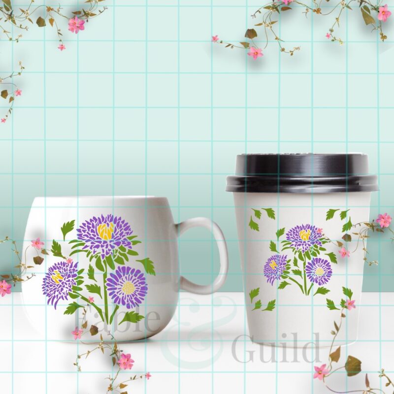 Alluring Aster Decal SVG Cut File