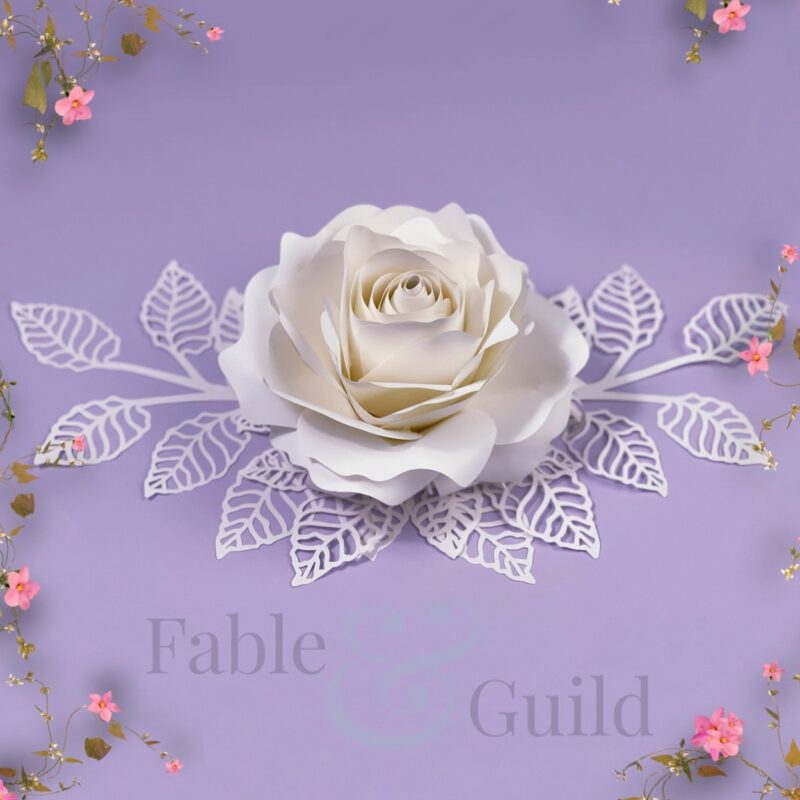 Luxurious Grace - Paper Rose Cut File