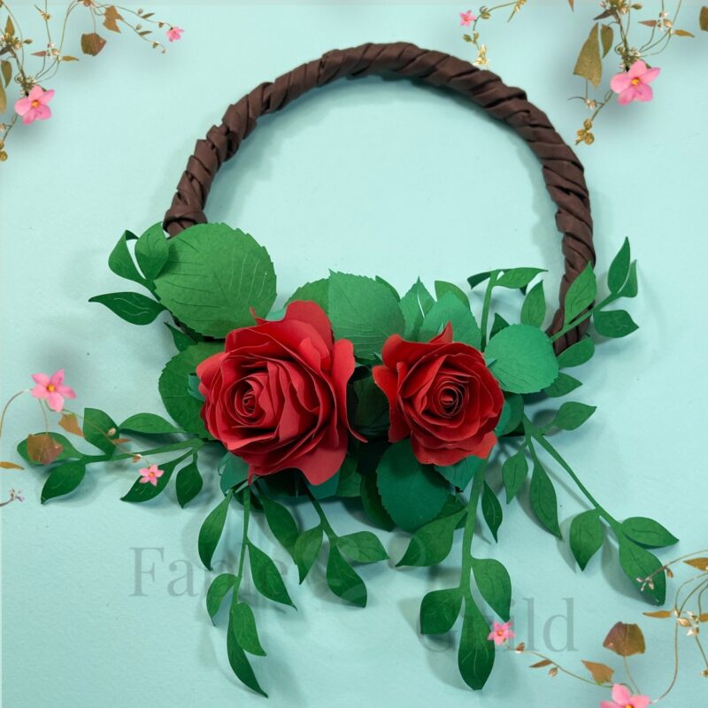 The Ava - A Paper Wreath with Foliage