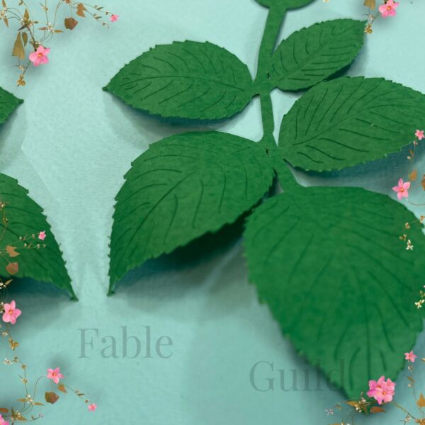 English Rose Leaf - Paper Foliage Cutting File