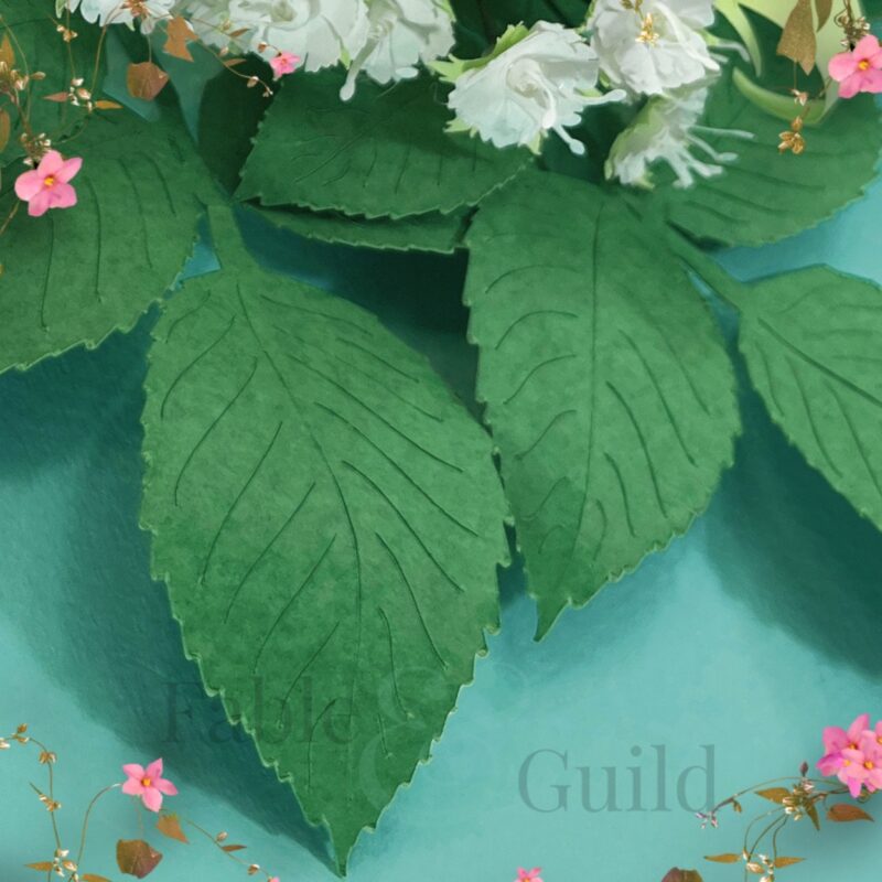 English Rose Leaf - Paper Foliage Cutting File