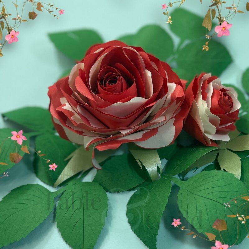 Grandiflora Pop Rose - Paper Flower Template