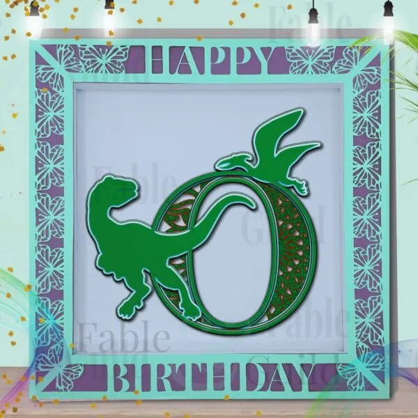 SVG Dylan the Dinosaur - Dino Letter Cut File O