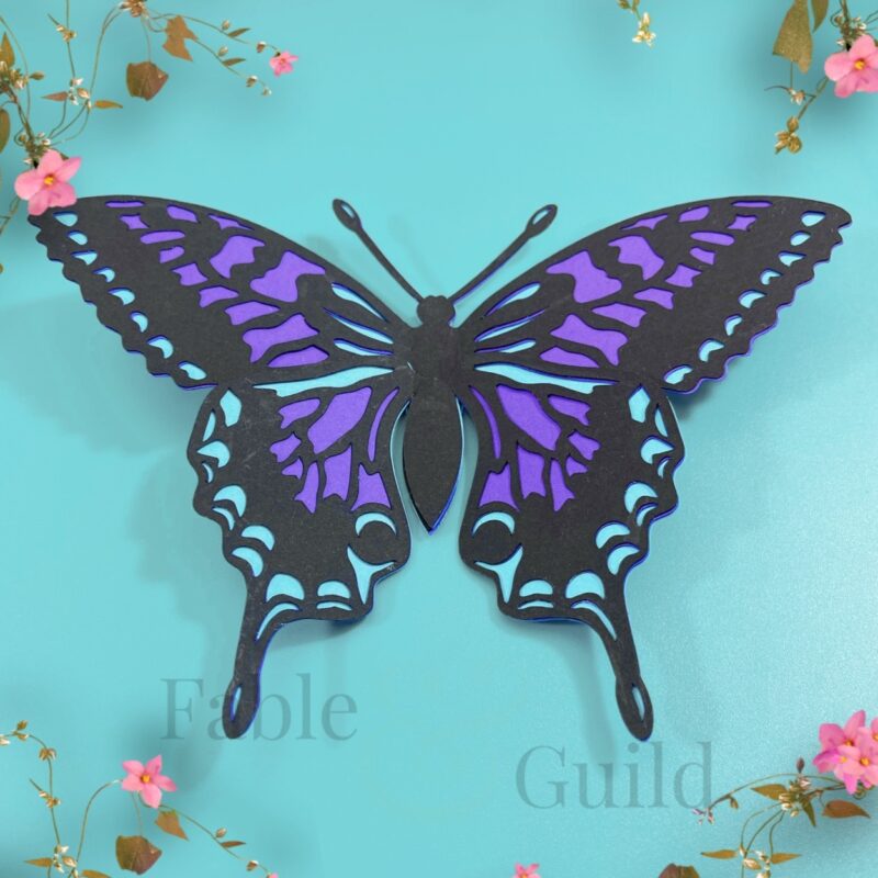 Blossom Butterfly - A Paper Butterfly Outline SVG
