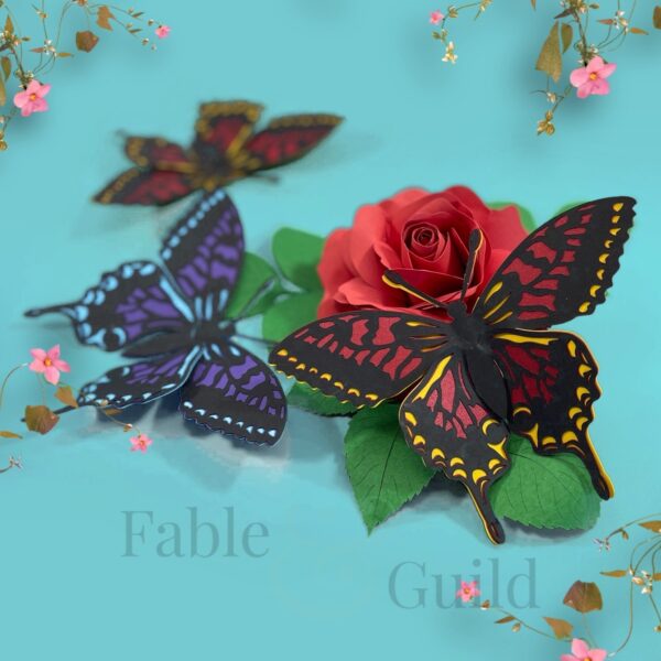 Blossom Butterfly - A Paper Butterfly Outline SVG