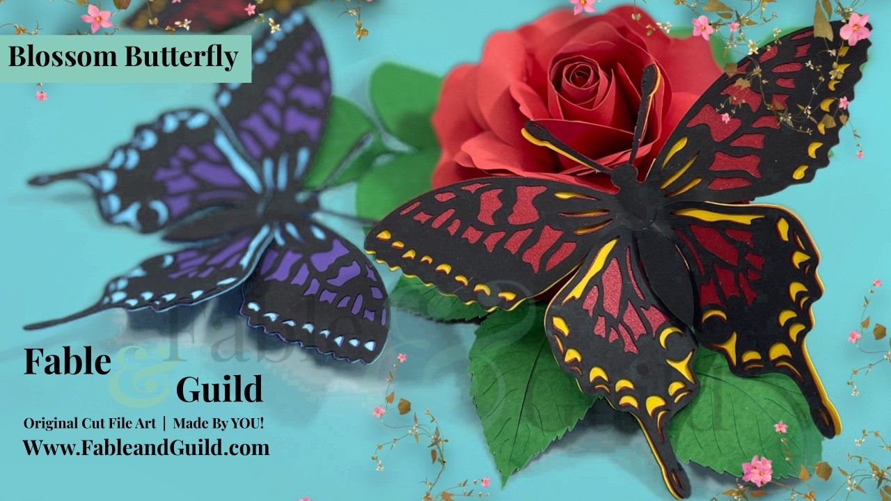Download Beautiful 3d Butterfly Outline Svg Cut File Fable Guild