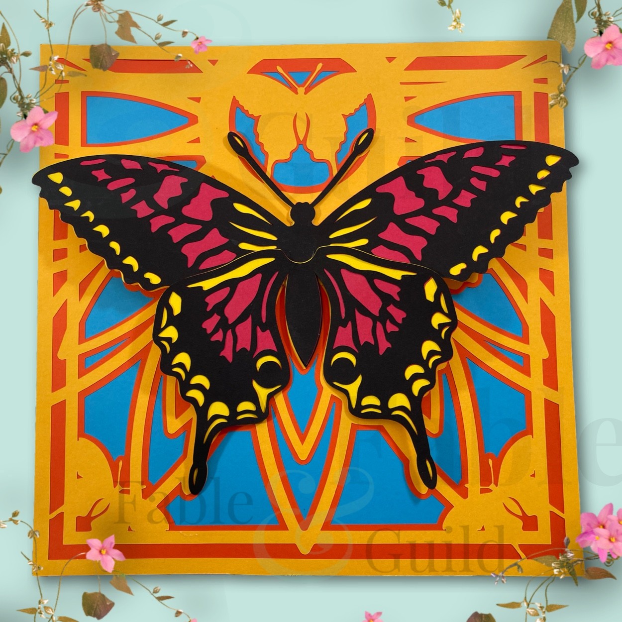 Download Gorgeous 3d Butterfly Mandala Svg Cut File Fable Guild