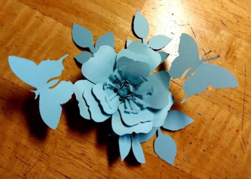 Secret Garden - Wild Rose & Butterfly (Cricut Rolled Flower Template) inc. FREE Cross Template photo review