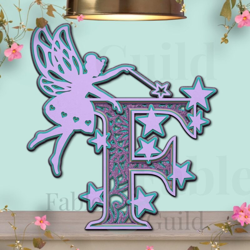 Fairy SVG Letter Template F