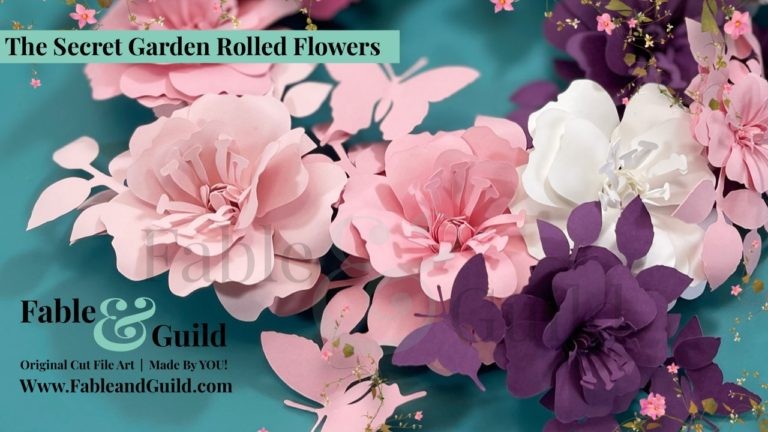 Secret Garden Wild Rose rolled flower SVG