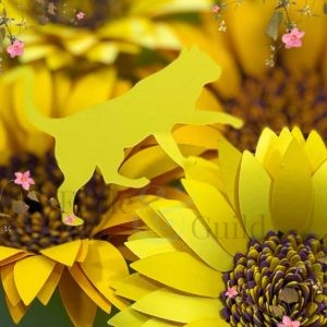 3D Rolled Paper Sunflower SVG Pattern