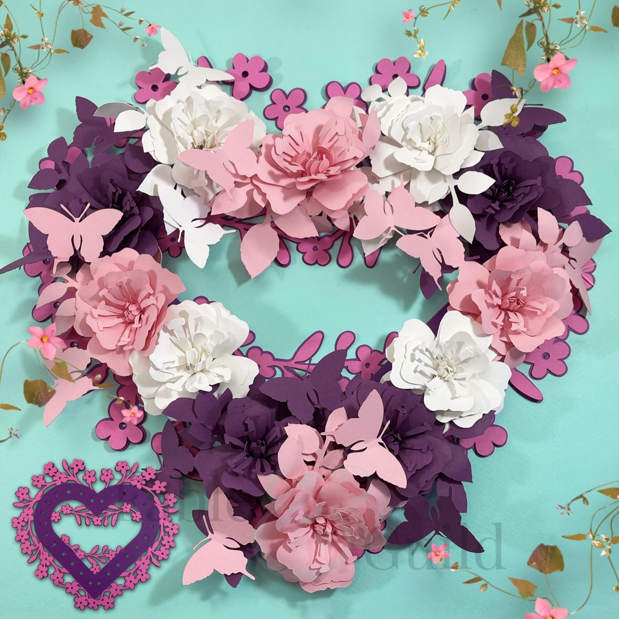 3d Rolled Flower Svg Templates Free Heart Fable Guild