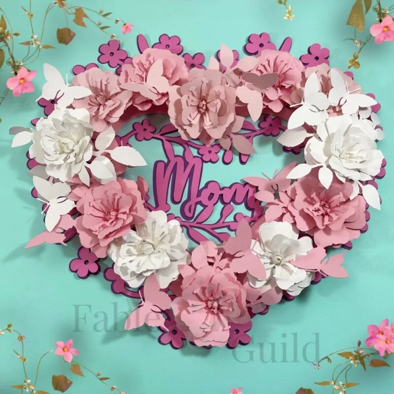 Wild Rose & Butterfly Rolled Flower SVG Templates