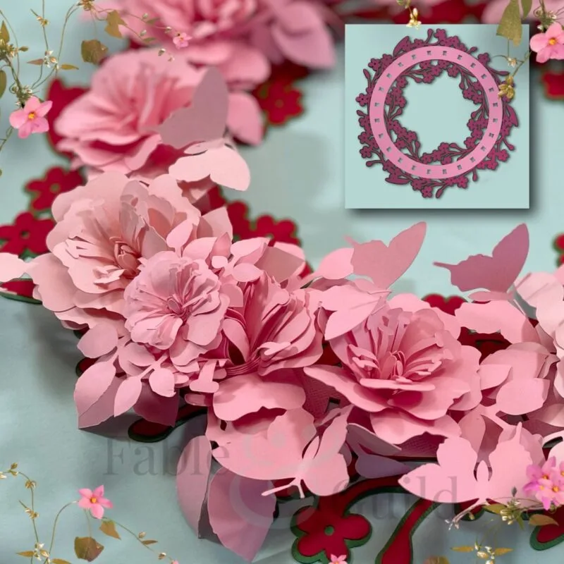 Wild Rose & Butterfly inc. FREE SVG wreath cut file