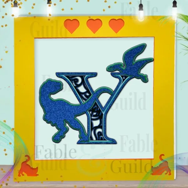Dinosaur SVG Letter Template