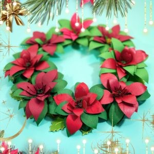 The Festive Poinsettia (Christmas Rolled Flower Cut File)