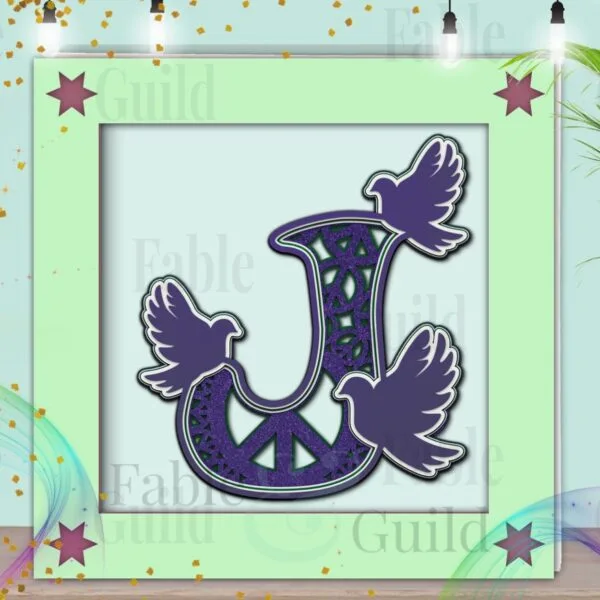 Doves of Peace Letter SVG J