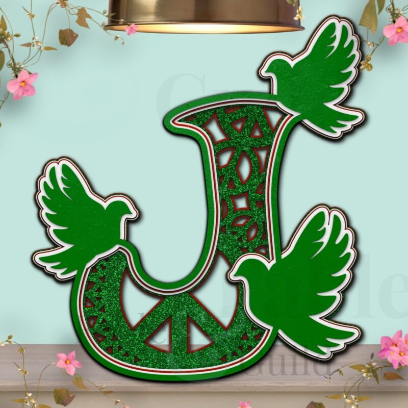 Doves of Peace Letter SVG J