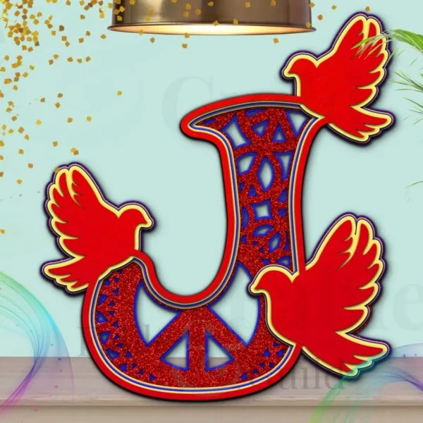 Doves of Peace Letter SVG J