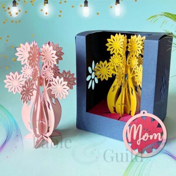 Enchanted Gift Card Set (A 3D Flower Pop Up Card SVG)