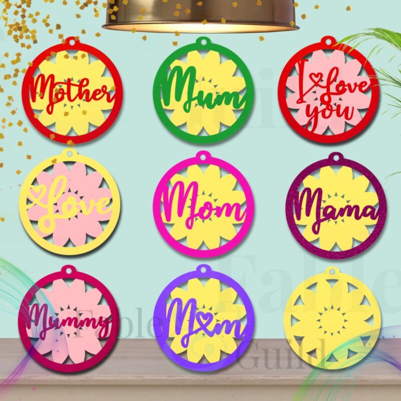 Mothers Day SVG Gift Tags (Sunshine Set of 8)