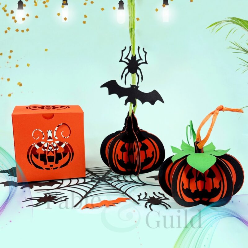 Halloween 3D Pumpkin Bauble Cut File SVG Set