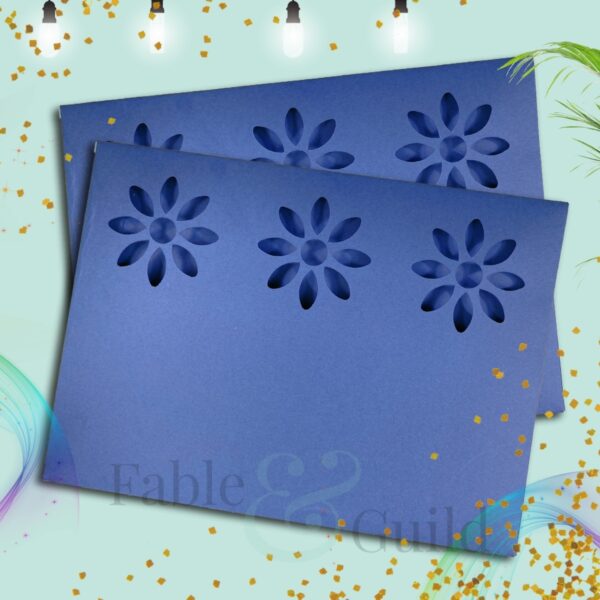 Sunshine Flower Envelope Template SVG