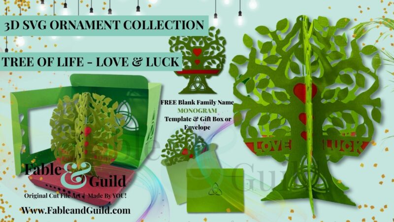 3D Tree of Life SVG Gift Card Cut File