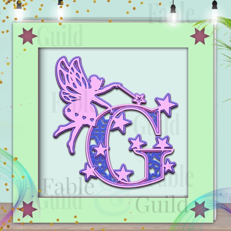 Fairy Silhouette SVG Letter G