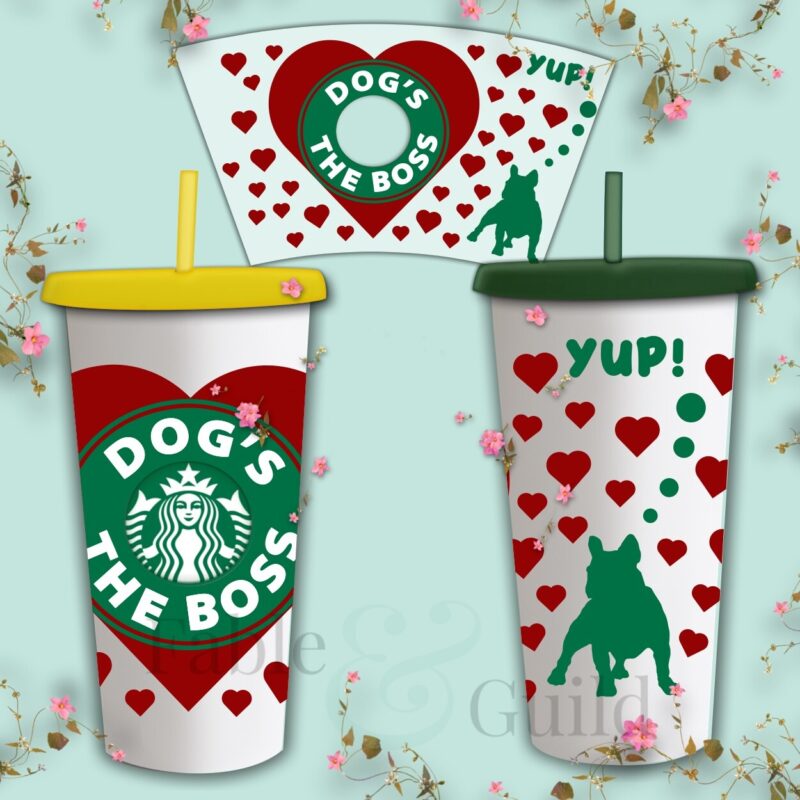 24 oz Dog Starbucks cup wrap template