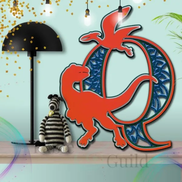 Dylan the Dinosaur Wall Decor Letter Q