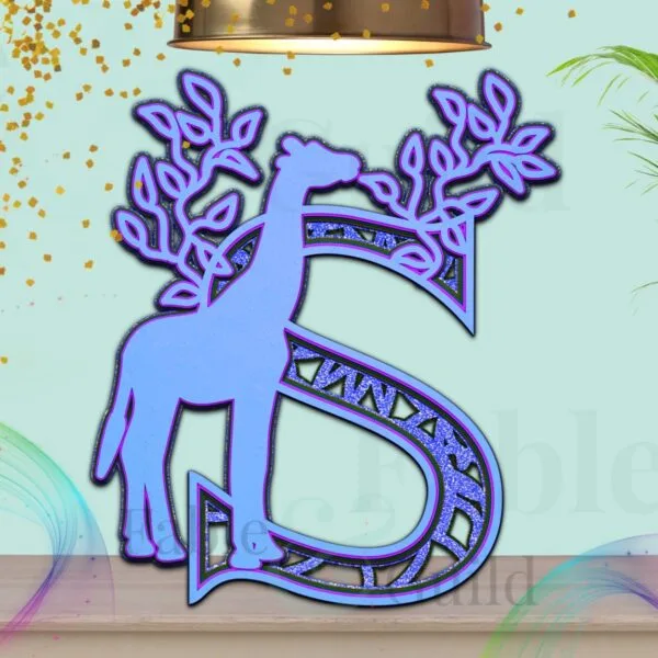 Gille the Giraffe SVG Template Cut File