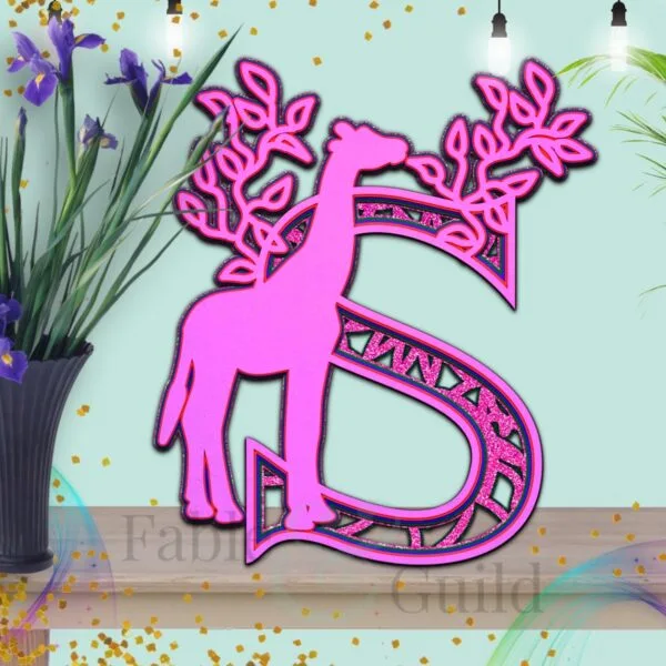 Gille the Giraffe SVG Template Cut File