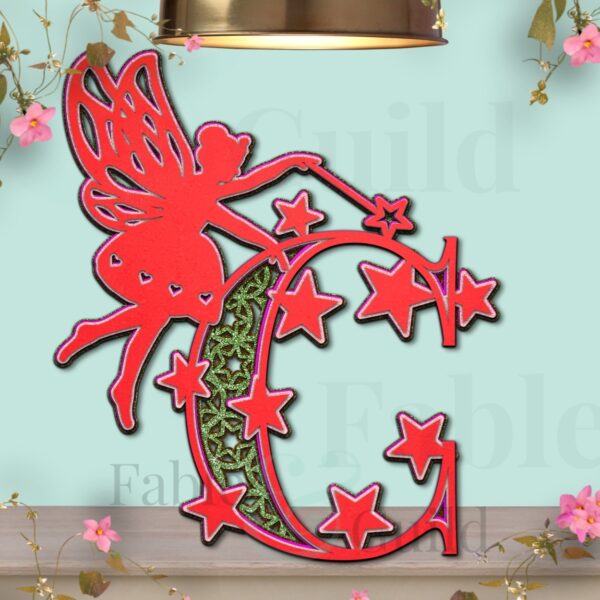 Fleur Cricut Fairy SVG Letter C