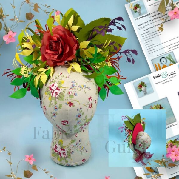 Printable DIY Paper Flower Crown PDF SVG