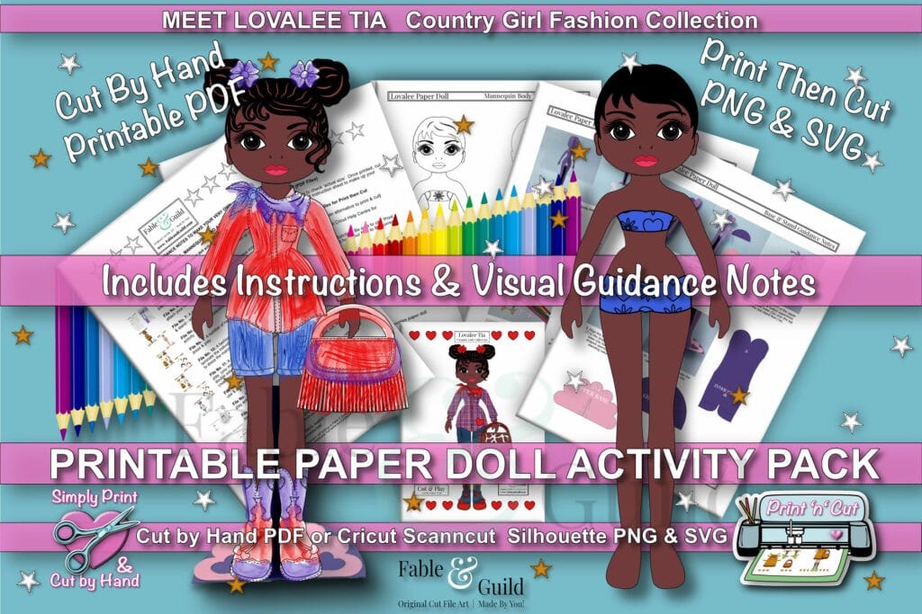 Fun Cut Out Printable Paper Doll Template - Fable &amp; Guild