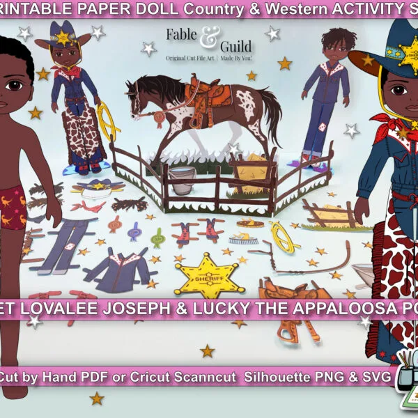 Boy DIY paper dolls kids activity kit
