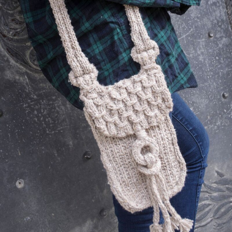 The Bugle Messenger (A PDF Knitting Pattern For Bag Purse Handbag)